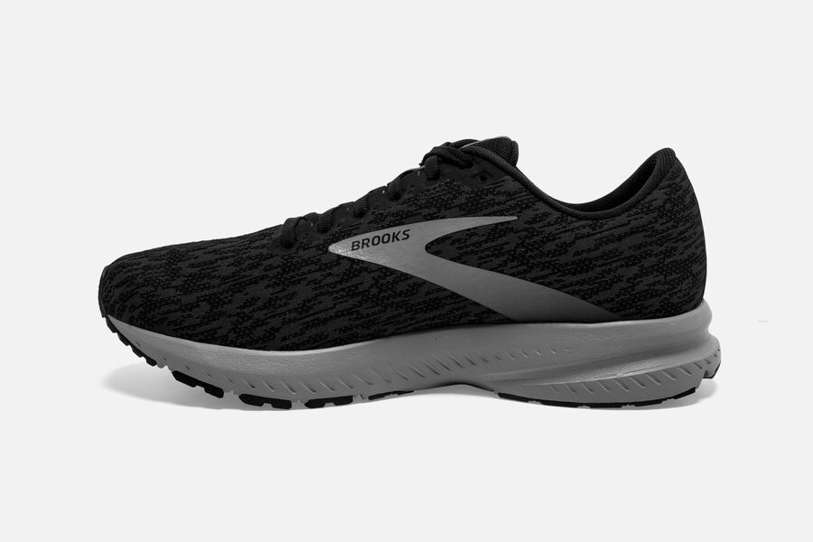 Launch 7 Road Brooks Running Shoes NZ Mens - Black/Grey - WDORHE-152